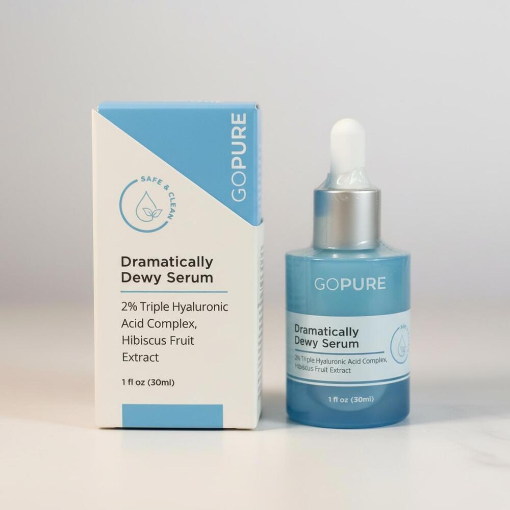 GOPURE Dramatically Dewy Serum 2% Triple Hyaluronic Acid Complex 1 oz